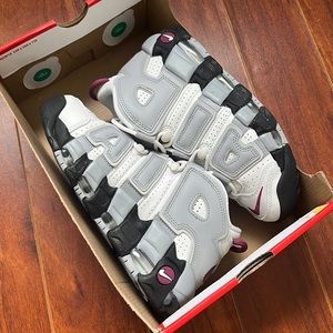 Nike Women’s Air More Uptempo Rosewood and Wolf Grey